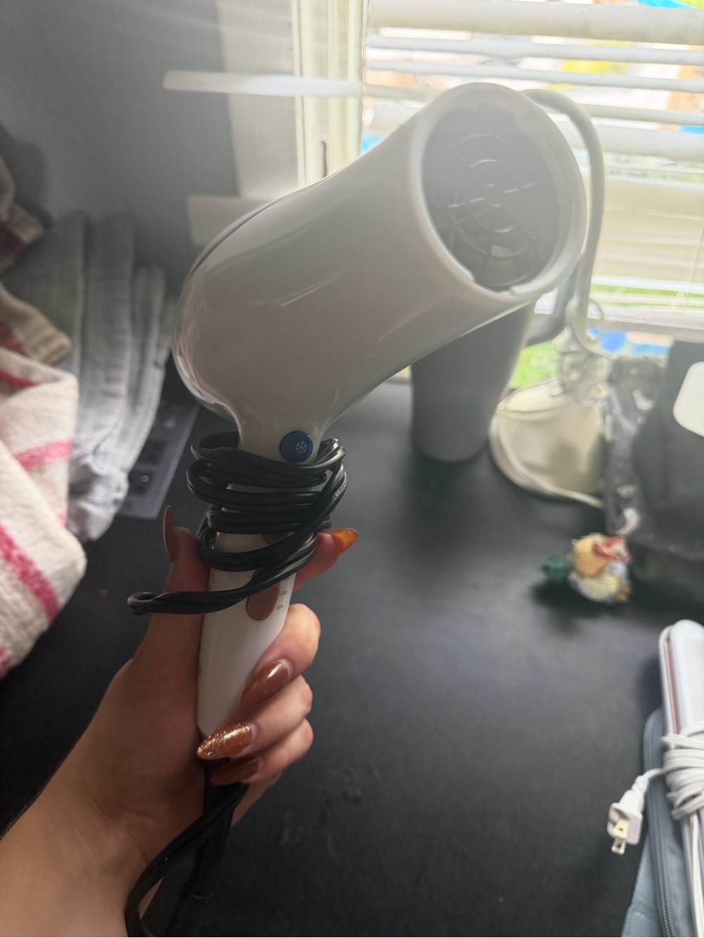 White Compact Hair Dryer - Unbranded